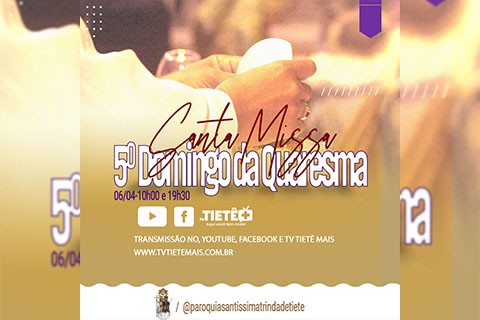 5º Domingo da Quaresma, Santa Missa!🙏💜🙌