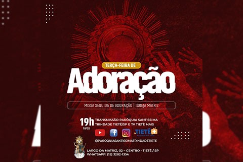 Santa Missa para promover a concórdia, seguida de adoração ao Santíssimo Sacramento!